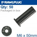 RAWLNUT M6X50MM X50-BOX